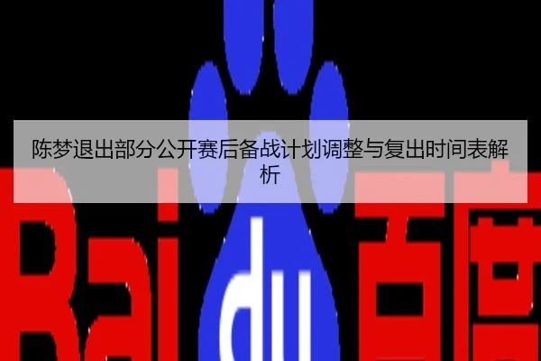 陈梦退出部分公开赛后备战计划调整与复出时间表解析